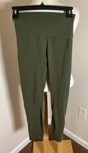 Lululemon Align High-Rise Pant 25" Olive Green Size 4 thumbnail 1
