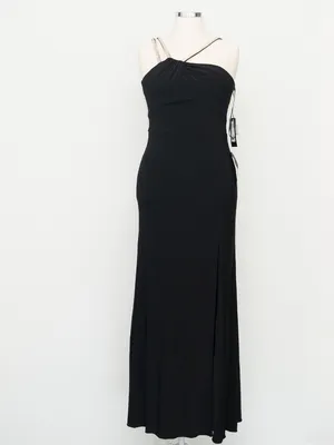 XSCAPE - Asymmetric‎ Rhinestone Strap Gown thumbnail 2