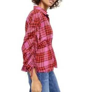 Final Price Free People Pacific Dawn Plaid Shirt thumbnail 10