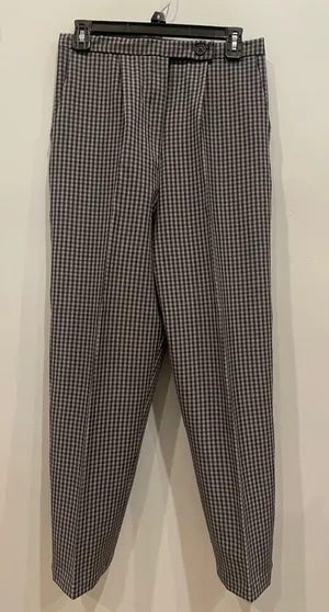Women’s blue Check Dress Pants/ handmade with pockets thumbnail 1