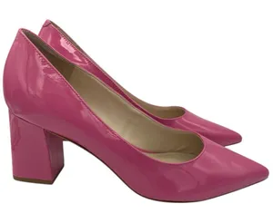 Marc Fisher Zala Barbie pink patent leather slip on pointed toe pumps Size 9M thumbnail 1