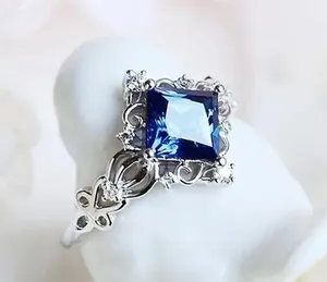 Sterling Silver Beautiful with Cubic Zirconia Ring Size 7 thumbnail 1