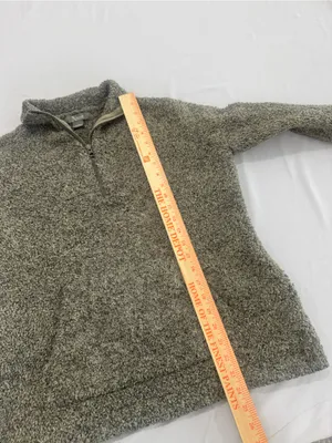 Natural Reflections Women M Green Sherpa Fleece Quarter Zip Pullover Jacket camp thumbnail 4