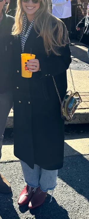 Thrifted Wool Coat Black Size none thumbnail 3