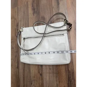 HOBO International Ivory Leather Foldover Crossbody Shoulder Bag thumbnail 11