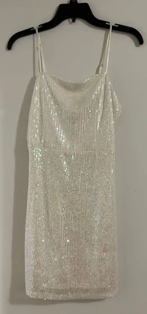 White Sequin Dress thumbnail 1