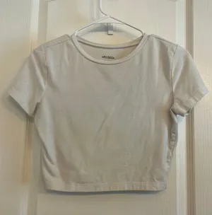 Target white basic crop top thumbnail 1