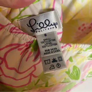 Lilly Pulitzer Size 8 Pink Green Floral Blast Willa Halter Dress Garden Party thumbnail 3