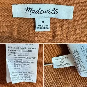 Madewell‎ Button-Front A-Line Pocket Mini Skirt Size 0 thumbnail 6