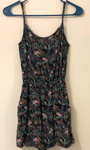 Floral Romper HAS POCKETS thumbnail 1