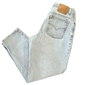 Vintage Levi's 550 Relaxed Tapered Jeans Light Wash 90s Mom Y2K Jeans Size 12 thumbnail 1