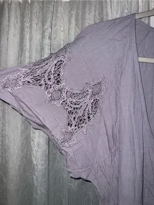 NWT Women's Size Small Astr the Label Lavender Flutter Sleeve Crochet Wrap Dress thumbnail 5