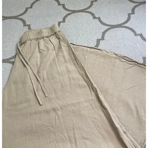 Aakaa pull on wide leg cropped palazzo elastic waistband pants, size medium thumbnail 9