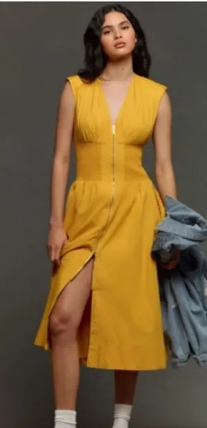 Anthropologie Yellow Dress thumbnail 3