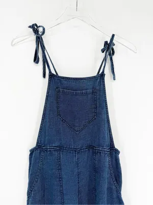 Anthropologie Wide Leg Overalls Women's‎ S Blue Utility Chic thumbnail 4