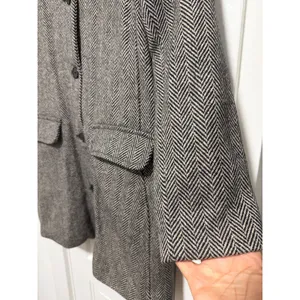 Isaac Mizrahi Live Womens XL Herringbone Wool Coat preppy academia professional thumbnail 4