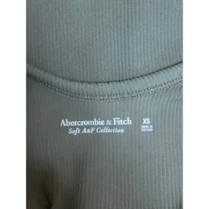 Abercrombie & Fitch Womens Green Rib Knit Sleeveless V-neck Bodysuit Tank Top XS thumbnail 3