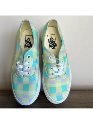 VANS NEW Women's Stac Pastel Plaid Checkerboard Platform Shoe Size 6.5 #1104 thumbnail 8