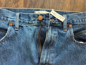 Madewell Blue High-Rise Denim Maxi Skirt with slit thumbnail 3
