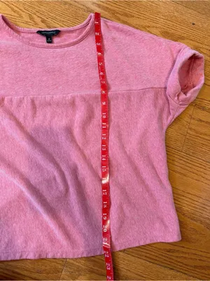 Banana Republic Knit-Terry Dolman Top Red Razz Pink Size Medium thumbnail 6