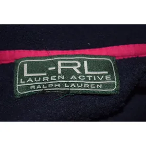 Lauren Ralph Lauren Active Jacket Womens XL Pink Navy Hybrid Quilted Fleece Zip thumbnail 5