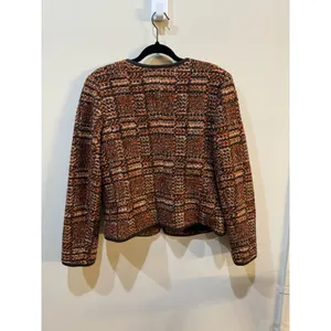 Talbots‎ women wool blazer size 12 Fall Halloween Tweed Career Thanksgiving thumbnail 3