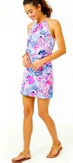 Lilly Pulitzer Gianna Make A Splash Skort Romper in Prosecco Pink thumbnail 1