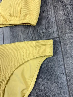 Aerie Yellow Ribbed Bikini Set thumbnail 2
