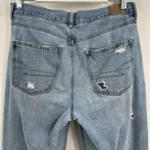 American Eagle‎ Mom Jeans Women's 8 Short Distressed High Rise Straight Leg Blue thumbnail 7
