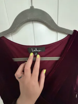 Lulus Red Purple Velvet Gown Formal Prom thumbnail 5