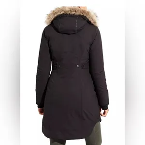 Iceland Black Parka Winter Coat Jacket Small Snow Ski thumbnail 11
