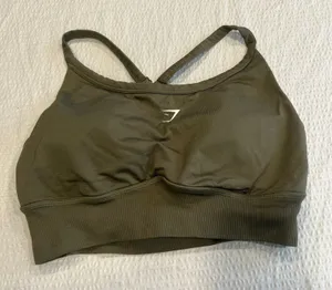 Gymshark olive green sports bra S/M double layer thumbnail 1