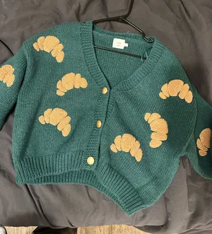 Croissant cardigan Green Size M thumbnail 1
