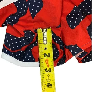 New Balance Running Shorts Womens Medium Red‎ Navy Polka Dot Print NB Dry Sporty thumbnail 5