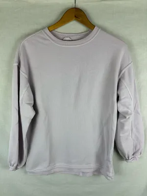 Aerie Oversized Lilac Crewneck Long Sleeve Pullover Size XXS thumbnail 1