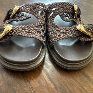 Women's Joie Waffle Braided Slide Sandals Brown Beach Resort Coastal Sz 8M thumbnail 9