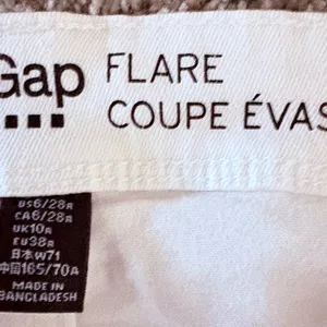 Gap 1970 White Flare Coupe Evasee Jeans thumbnail 9