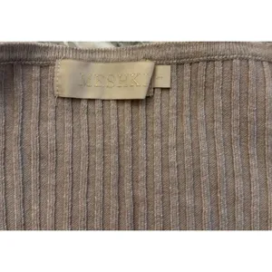 ✨Meshki Taupe Tan Cali Long Sleeve Ribbed High Slit Midi Sz Large Dress✨ thumbnail 12