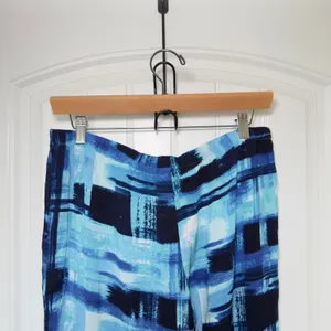 Natori Women’s Medium Blue Abstract Pattern Lounge‎ Casual Pants Resortwear thumbnail 4