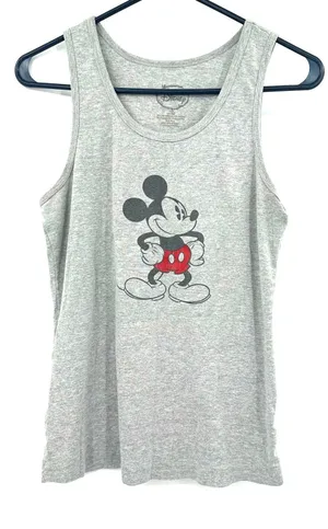 Disney size large Mickey Mouse‎ graphic tank top heathered gray thumbnail 1