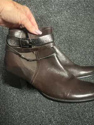 Regarde Le Ciel Women’s Brown Leather Ankle Boots with Buckle Strap thumbnail 2