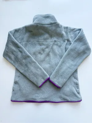 Patagonia Re-Tool Snap-T Pullover Fleece Gray and Purple Size Large thumbnail 7