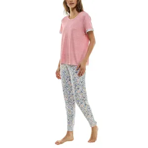 Roudelain Womens Double Sleeve Pajama Shirt Top EJJE340M Bridal Rose Pink M thumbnail 7