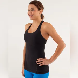 Lululemon Power Up Tank Black Size 6 thumbnail 3