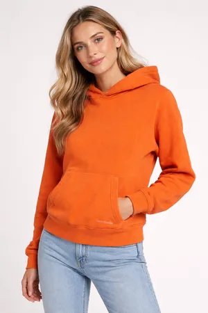 Vintage Abercrombie & Fitch Orange Hoodie - Size S thumbnail 1