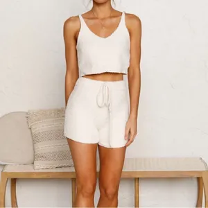 NWT Garage White Soft Fuzzy Shorts thumbnail 4