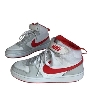 Nike Court Borough Mid 2 White Orange Sneakers Youth 5.5Y Women’s 7 thumbnail 2