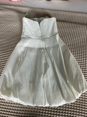 Lulus white satin strapless mini dress in XS #formal #party thumbnail 2