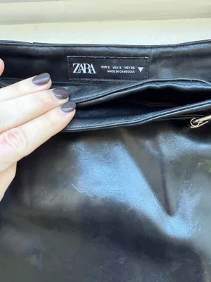 ZARA Leather Skort thumbnail 3