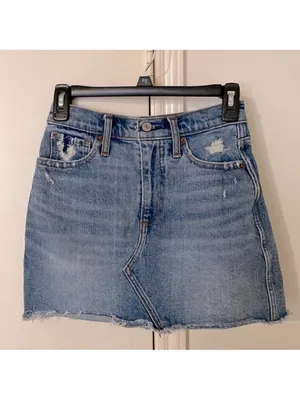 Abercrombie & Fitch Ultra High Rise Denim Mini Skirt. Size 0/25. thumbnail 5